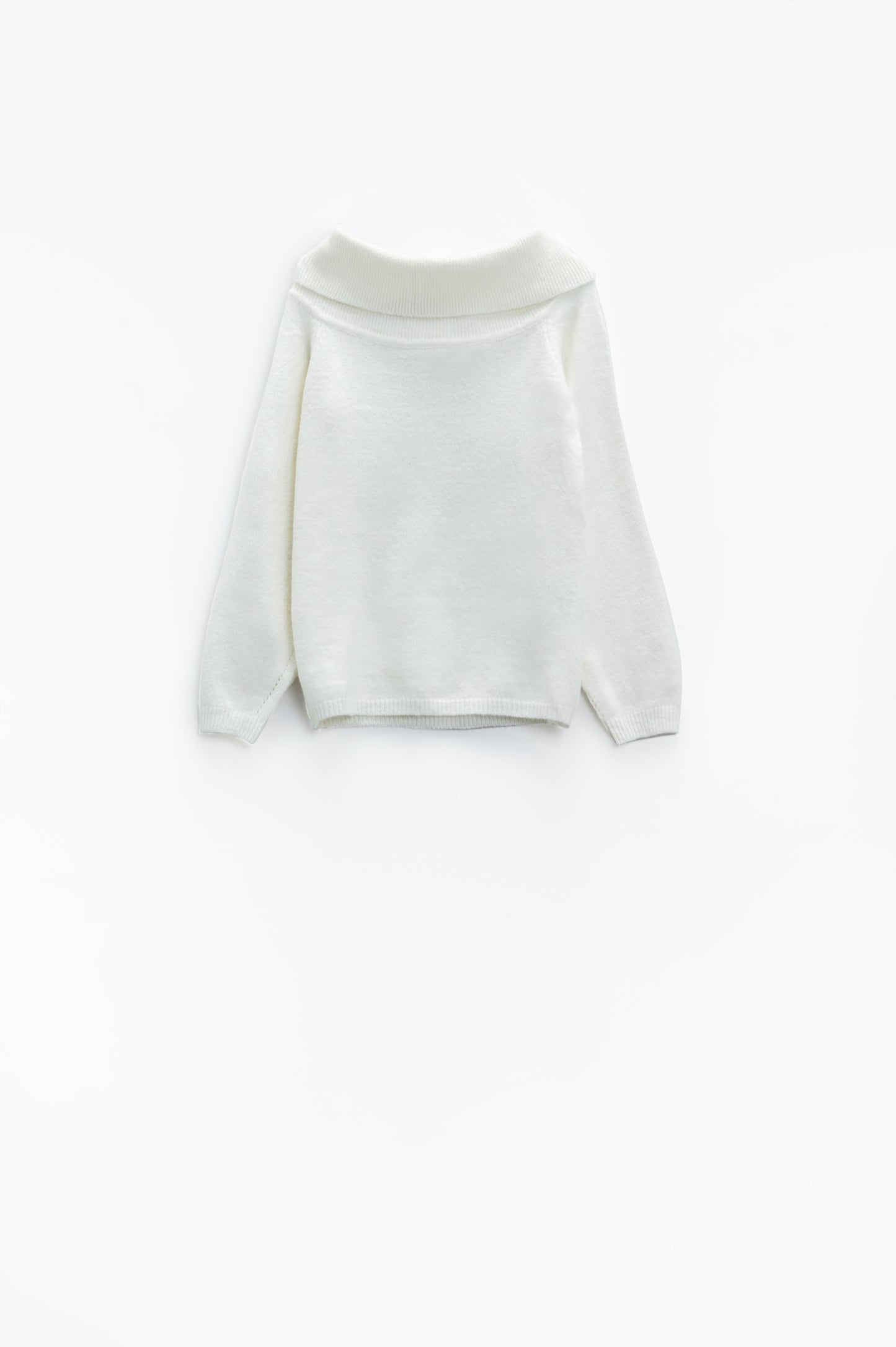 White sweater with a boat neckline | Just Cool Beans — sweaters | tops