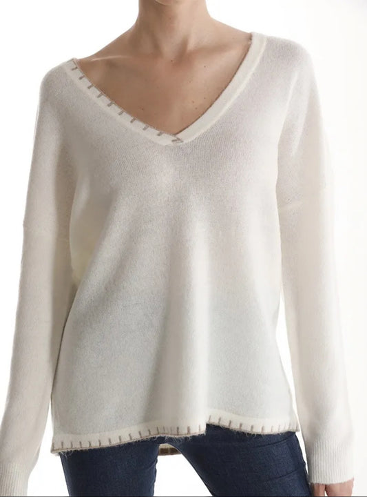 Q2 White women's cardigan