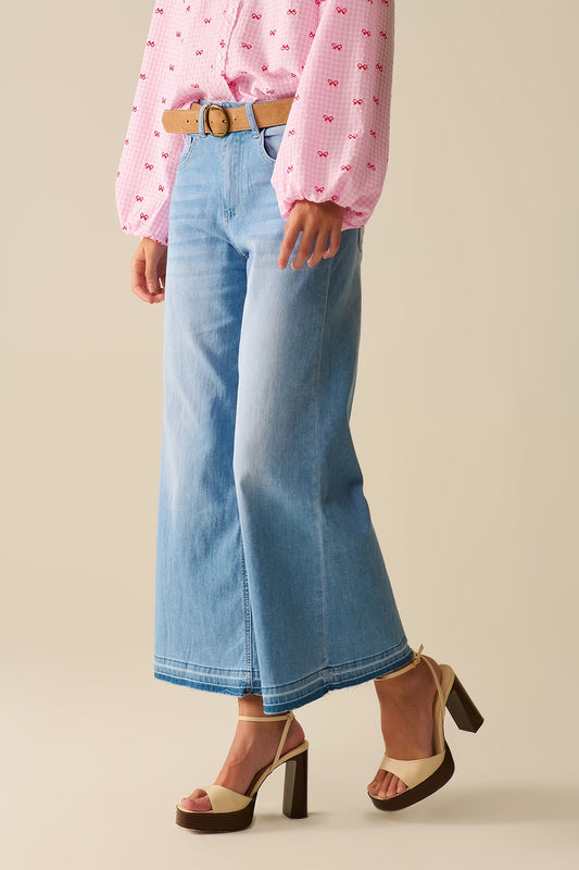 Wide-leg ankle jeans with light wash | Just Cool Beans — jeans | the denim shop