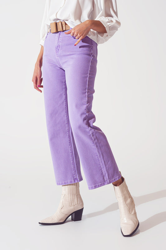 Wide leg jeans in purple | Just Cool Beans — jeans | the denim shop