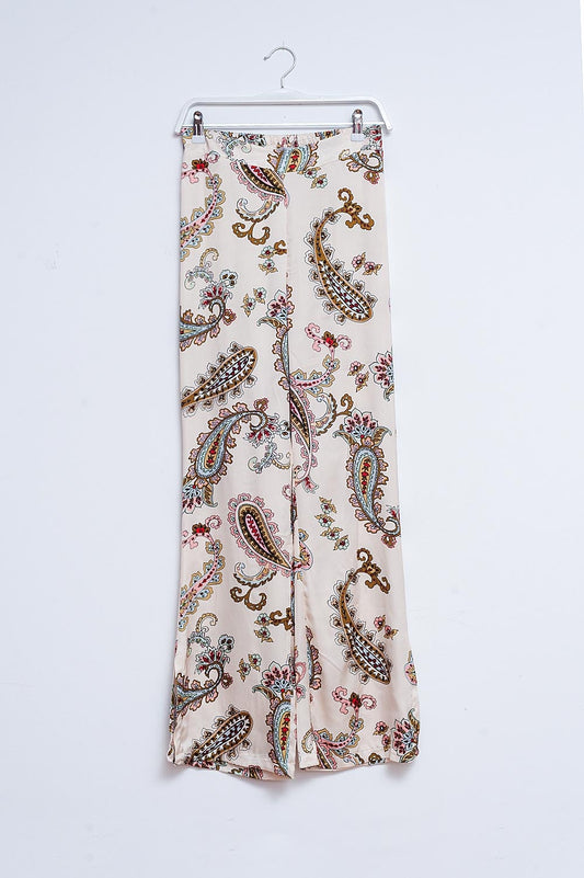 Wide leg pants in paisley floral | Just Cool Beans — pants | bottoms