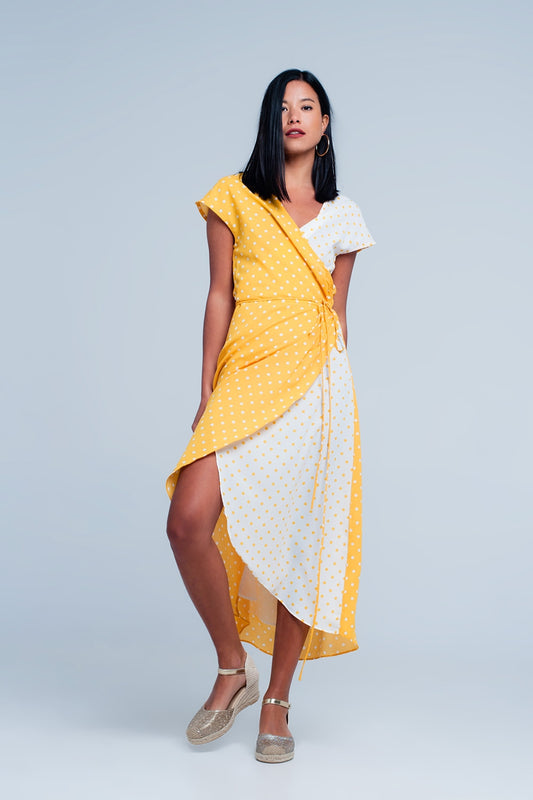 Yellow dress with polka dots | Just Cool Beans — dresses
