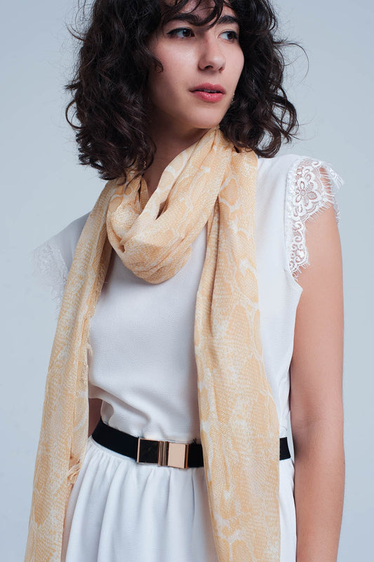 Yellow scarf with leopard print | Just Cool Beans — necklaces | nan