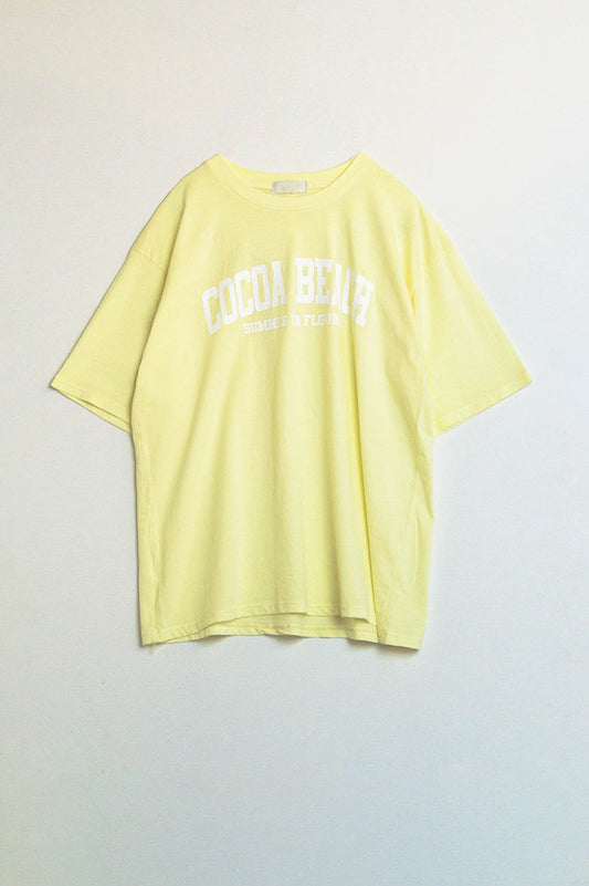 Yellow t-shirt cocoa beach florida | Just Cool Beans — tops